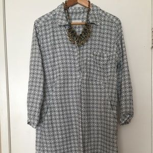 Caslon 100% Linen Sheath Shirt Dress